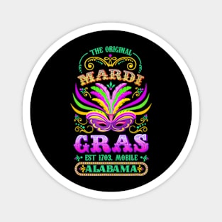 The Original Mardi Gras Mobile Alabama 1703 Magnet